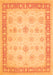 Serging Thickness of Machine Washable Oriental Orange Traditional Area Rugs, wshtr1449org