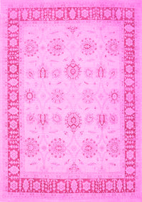 Oriental Pink Traditional Rug, tr1449pnk