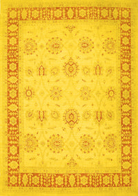 Oriental Yellow Traditional Rug, tr1449yw