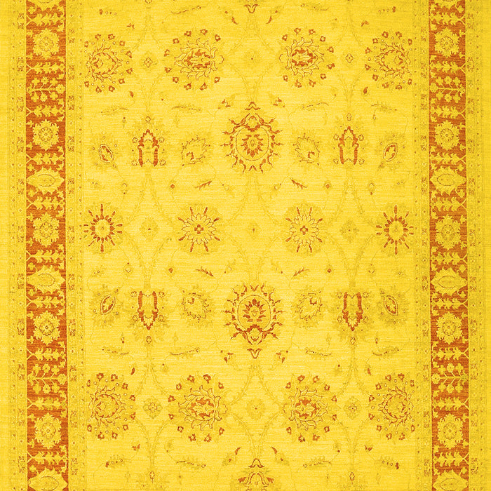 Oriental Yellow Traditional Rug, tr1449yw