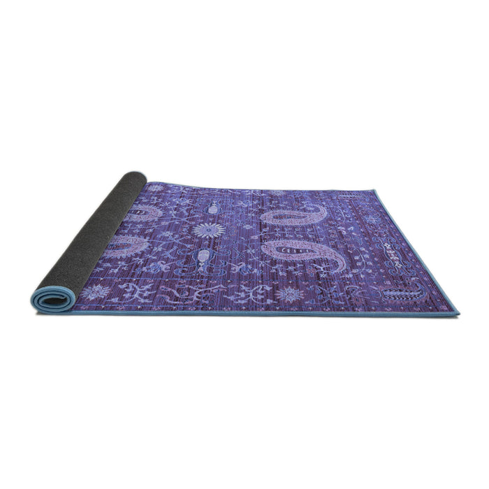 Sideview of Persian Blue Traditional Rug, tr144blu
