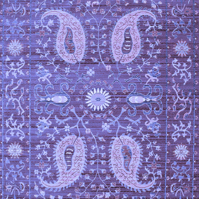 Machine Washable Persian Blue Traditional Rug, wshtr144blu