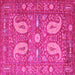 Square Persian Pink Traditional Rug, tr144pnk