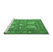 Sideview of Machine Washable Persian Emerald Green Traditional Area Rugs, wshtr144emgrn