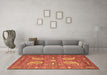 Machine Washable Persian Brown Traditional Rug in a Living Room,, wshtr144brn