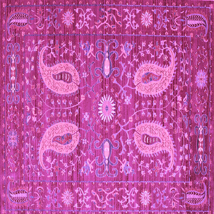Square Machine Washable Persian Purple Traditional Area Rugs, wshtr144pur
