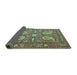 Sideview of Persian Turquoise Traditional Rug, tr144turq