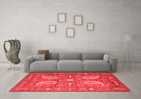 Machine Washable Persian Red Traditional Rug, wshtr144red