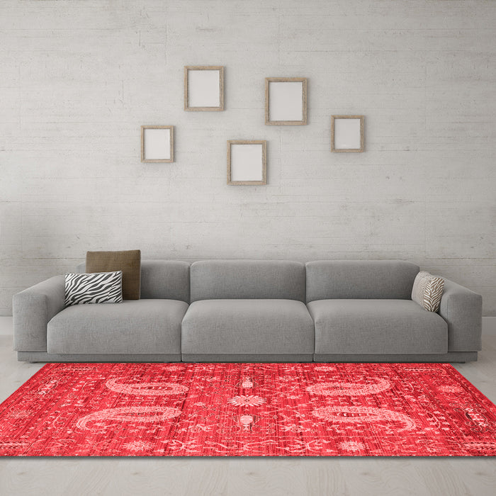 Traditional Red Washable Rugs