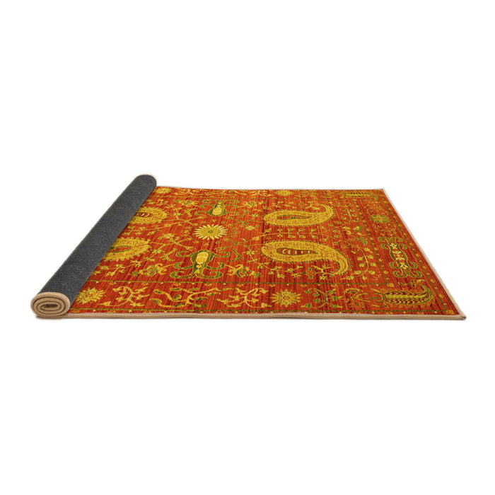 Sideview of Persian Yellow Traditional Rug, tr144yw