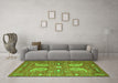 Machine Washable Persian Green Traditional Area Rugs in a Living Room,, wshtr144grn