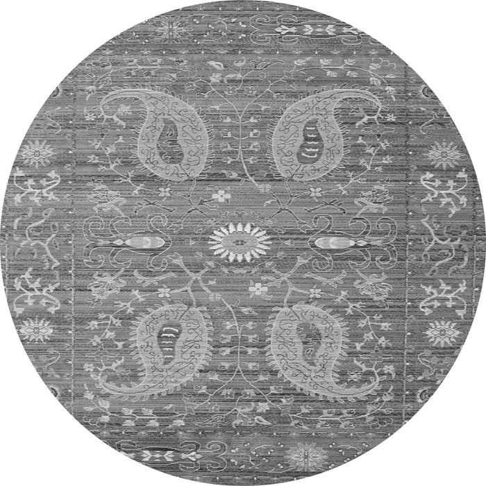 Machine Washable Persian Gray Traditional Rug, wshtr144gry