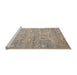 Sideview of Machine Washable Traditional Dark Almond Brown Rug, wshtr145