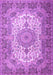 Machine Washable Medallion Purple Traditional Area Rugs, wshtr1450pur