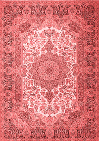 Medallion Red Traditional Rug, tr1450red