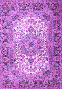 Medallion Purple Traditional Rug, tr1450pur