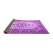 Sideview of Medallion Purple Traditional Rug, tr1450pur