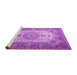 Sideview of Machine Washable Medallion Purple Traditional Area Rugs, wshtr1450pur