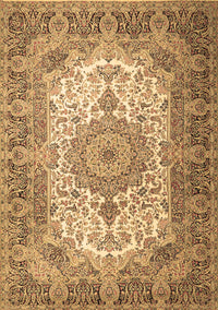 Medallion Brown Traditional Rug, tr1450brn