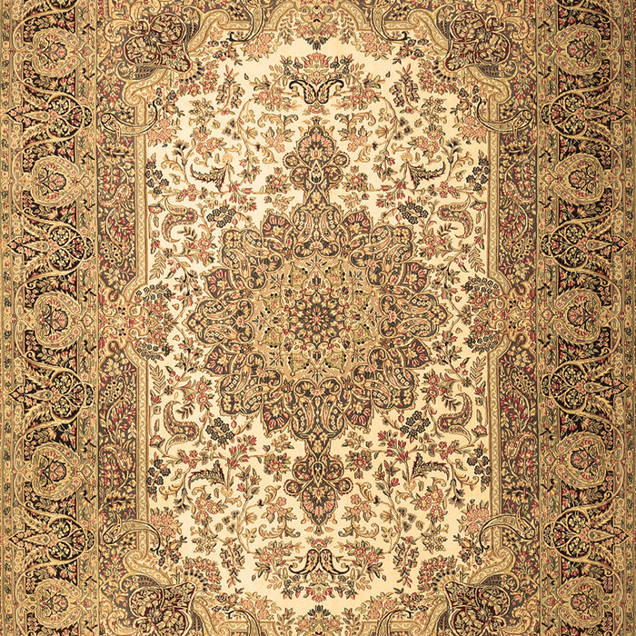 Medallion Brown Traditional Rug, tr1450brn