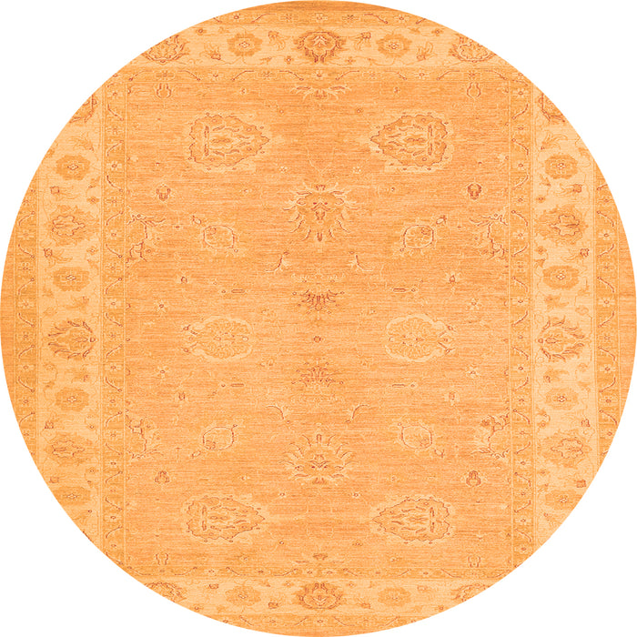 Machine Washable Persian Orange Traditional Area Rugs, wshtr1451org