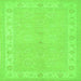 Serging Thickness of Persian Green Traditional Rug, tr1451grn