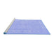 Sideview of Machine Washable Persian Blue Traditional Rug, wshtr1451blu