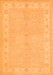 Serging Thickness of Machine Washable Persian Orange Traditional Area Rugs, wshtr1451org