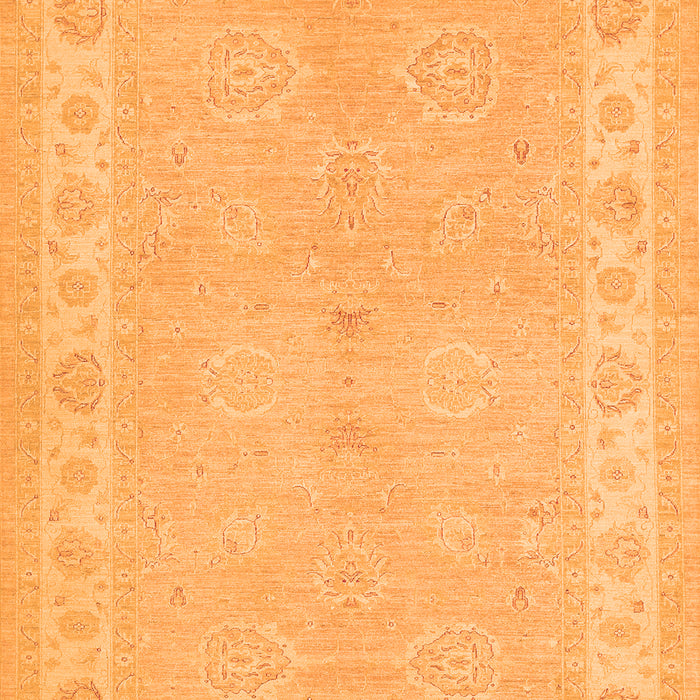 Serging Thickness of Machine Washable Persian Orange Traditional Area Rugs, wshtr1451org