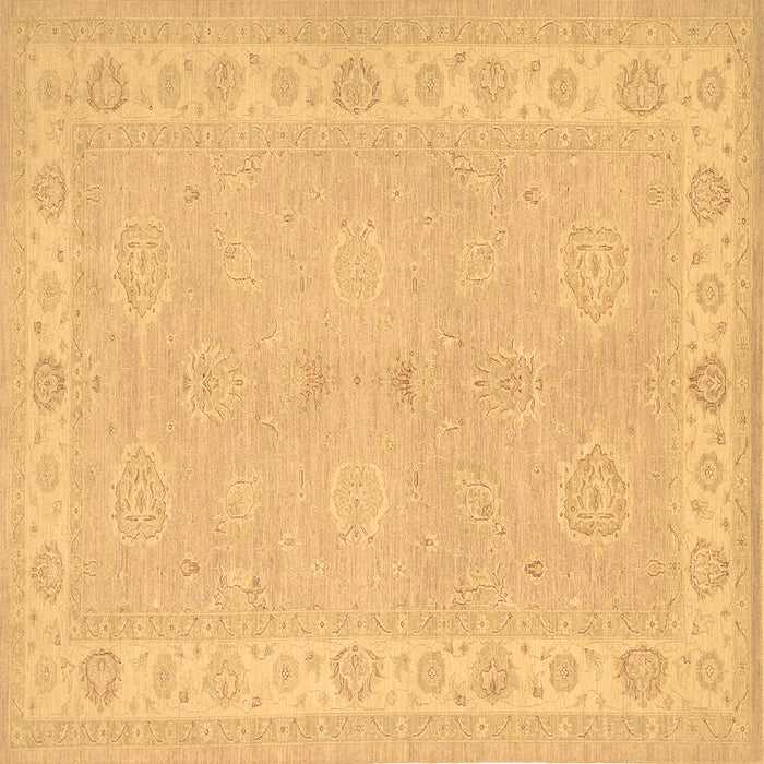 Square Persian Brown Traditional Rug, tr1451brn