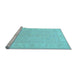 Sideview of Machine Washable Persian Light Blue Traditional Rug, wshtr1451lblu