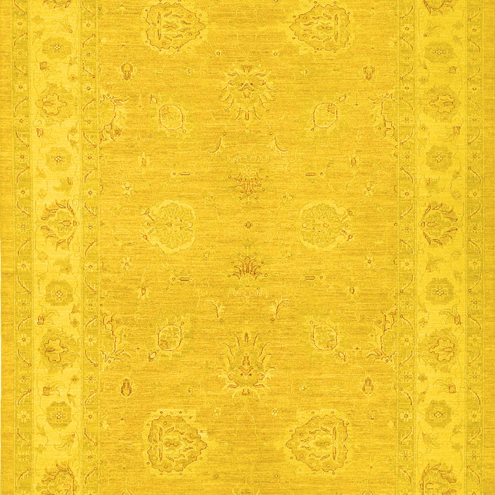 Machine Washable Persian Yellow Traditional Rug, wshtr1451yw