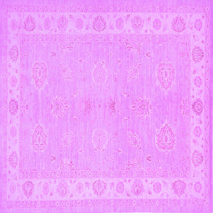 Square Machine Washable Persian Purple Traditional Area Rugs, wshtr1451pur