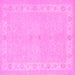 Square Persian Pink Traditional Rug, tr1451pnk
