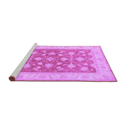 Sideview of Machine Washable Oriental Purple Traditional Area Rugs, wshtr1452pur