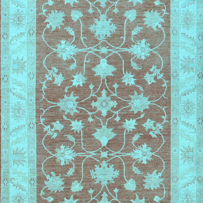 Oriental Light Blue Traditional Rug, tr1452lblu