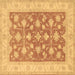 Square Machine Washable Oriental Brown Traditional Rug, wshtr1452brn