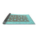 Sideview of Oriental Light Blue Traditional Rug, tr1452lblu