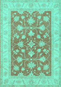 Oriental Turquoise Traditional Rug, tr1452turq