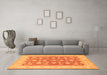 Machine Washable Oriental Orange Traditional Area Rugs in a Living Room, wshtr1452org