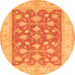 Machine Washable Oriental Orange Traditional Area Rugs, wshtr1452org