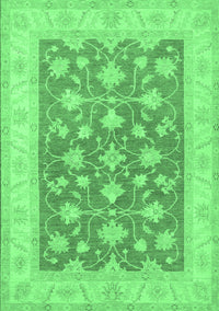 Oriental Emerald Green Traditional Rug, tr1452emgrn