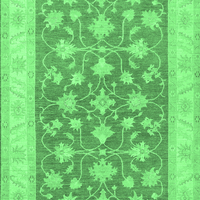 Oriental Emerald Green Traditional Rug, tr1452emgrn