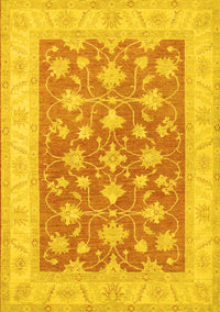 Oriental Yellow Traditional Rug, tr1452yw