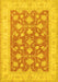 Oriental Yellow Traditional Rug, tr1452yw