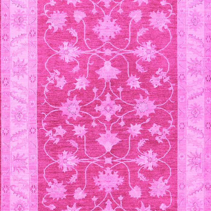 Machine Washable Oriental Pink Traditional Rug, wshtr1452pnk