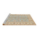 Sideview of Machine Washable Traditional Brown Rug, wshtr1453