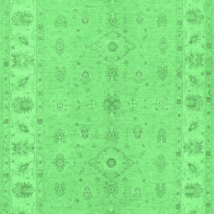 Machine Washable Oriental Emerald Green Traditional Area Rugs, wshtr1453emgrn
