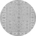 Square Oriental Gray Traditional Rug, tr1453gry