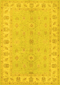 Oriental Yellow Traditional Rug, tr1453yw